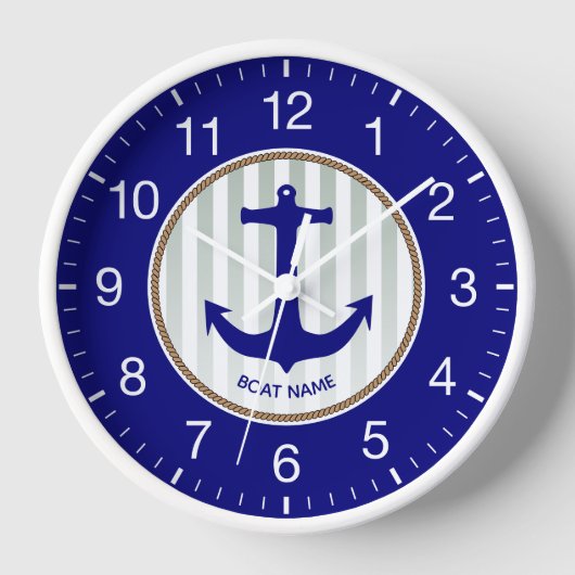 Modern Nautical Navy Blue Anchor (Voorkant)