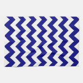 Modern Nautical Navy Blue Chevron Theedoek (Horizontaal)