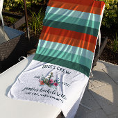 Modern Nautical Ocean Coral Bachelorette Weekend Strandlaken