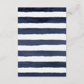 Modern Nautical | Ontvangst van Floral Weddenschap Informatiekaartje (Achterkant)