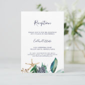 Modern Nautical | Ontvangst van Grieks huwelijk Informatiekaartje (Staand voorkant)