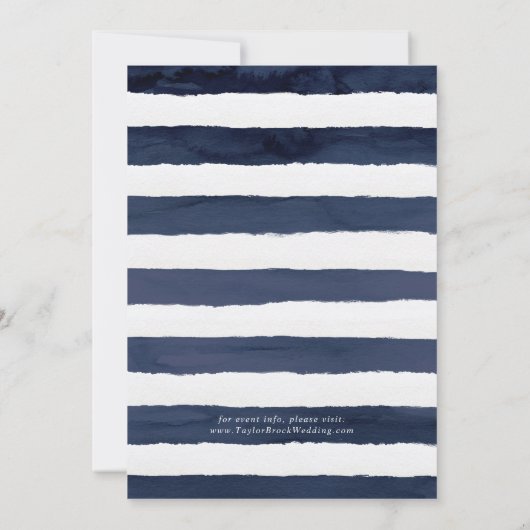 Modern Nautical | Ontvangst van Grieks huwelijk Kaart (Achterkant)