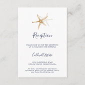 Modern Nautical | Ontvangst van Starfish Weddensch Informatiekaartje (Voorkant)