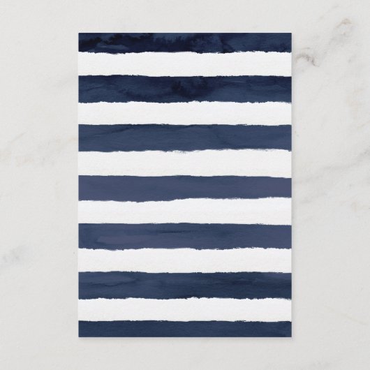 Modern Nautical | Ontvangst van Starfish Weddensch Informatiekaartje (Achterkant)