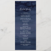 Modern Nautical | Programma Floral Wedding Programmakaart (Achterkant)