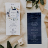 Modern Nautical | Programma Floral Wedding Programmakaart
