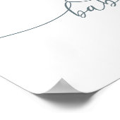 Modern Nautical Sailboat Baby shower Welkom Poster (Hoek)