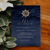 Modern Nautical | Schip Helm Let's Celebrate Kaart