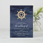 Modern Nautical | Schip helpt het huwelijk van Kaart (Staand voorkant)