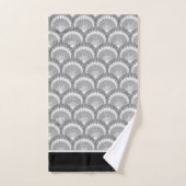 Modern Nautical Seashell Grey Shells Black Bad Handdoek (Handdoek)