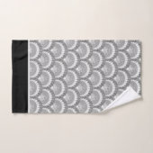 Modern Nautical Seashell Grey Shells Black Bad Handdoek (Handdoek)