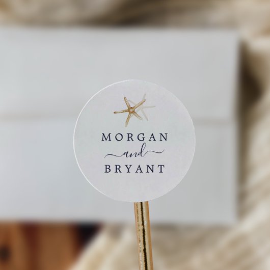 Modern Nautical | Staartzegels voor weddenschappen Ronde Sticker