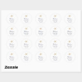 Modern Nautical | Staarvis Wedding Favor Sticker (Vel)