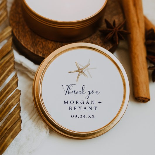 Modern Nautical | Staarvis Wedding Favor Sticker