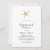 Modern Nautical | Starfish Engagement Party Kaart (Voorkant)