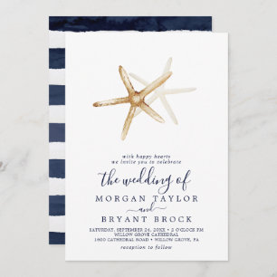 Modern Nautical   Starfish the Wedding of Kaart