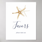 Modern Nautical | Sterrenvis huwelijksgunsten bord Poster (Voorkant)