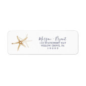 Modern Nautical | Terugkeeradres Starfish | Etiket (Voorkant)