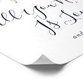 Modern Nautical | Trouw Cupcake Bord met Bloemen Poster (Hoek)