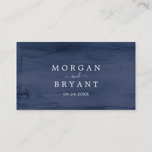 Modern Nautical | Vaste bruiloft voor Starfish Plaatskaartje (Achterkant)