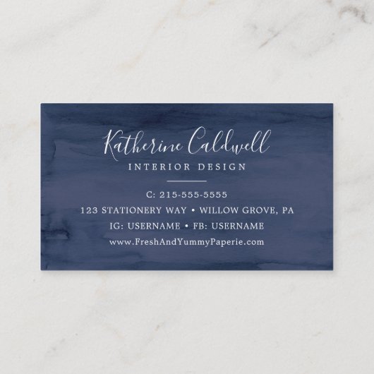 Modern Nautical | Visitekaartje scheepshelm (Achterkant)