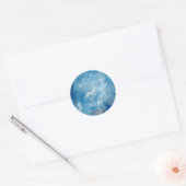 Modern Nautical Watercolor Wedding Envelope Seals Ronde Sticker (Envelop)