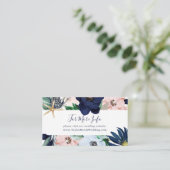 Modern Nautical | Website Floral Wedding Informatiekaartje (Staand voorkant)