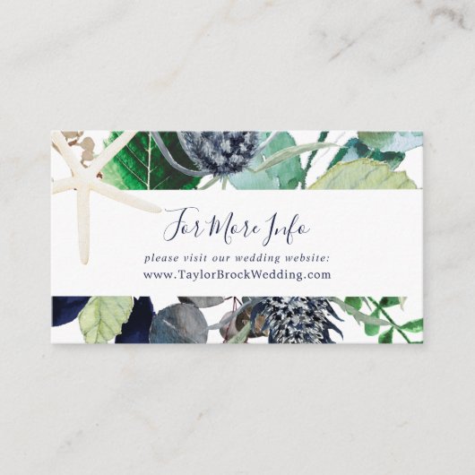 Modern Nautical | Website Grieks huwelijk Informatiekaartje (Voorkant)