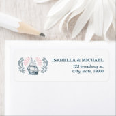 Modern Nautical Wedding Address Etiket (Insitu)