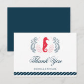 Modern Nautical Wedding Bedankkaart (Voorkant / Achterkant)