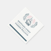 Modern Nautical Wedding Boat Servet (Hoek)