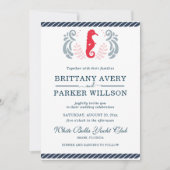 Modern Nautical Wedding Kaart (Voorkant)