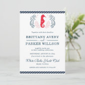 Modern Nautical Wedding Kaart (Staand voorkant)