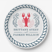 Modern Nautical Wedding Persoonlijk Papieren Bordje (Voorkant)