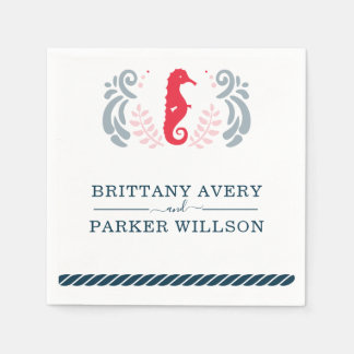 Modern Nautical Wedding Servet