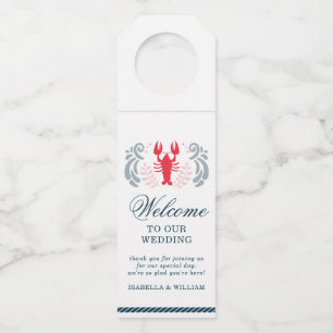 Modern Nautical Welcome Wedding Flessenhanger