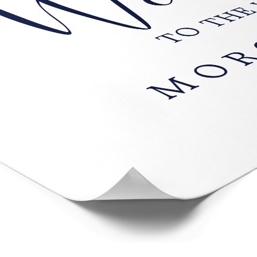 Modern Nautical | Welkom Starfish Weduwschap Poster (Hoek)