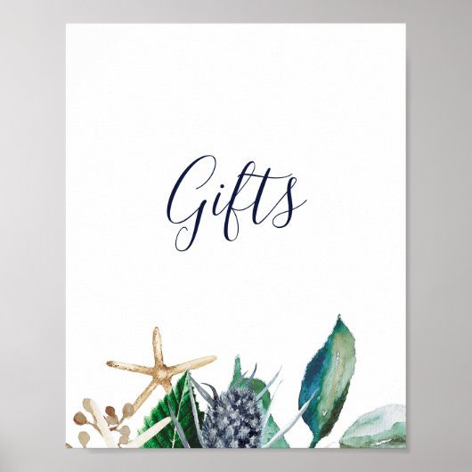 Modern Nautilus | Groene Cadeaus Bord Poster (Voorkant)
