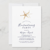 Modern Nautilus | Zeester Housewarming Feest Kaart (Voorkant)