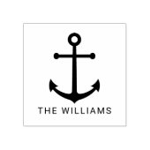 Modern nautisch anker met aangepaste naam rubberstempel (Afrduk)