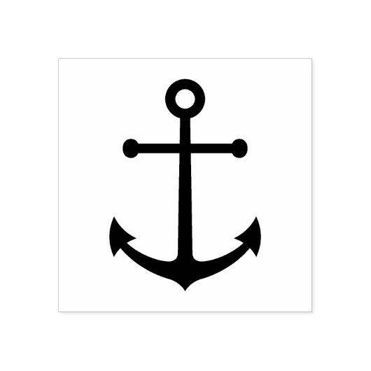 Modern nautisch anker rubberstempel (Afrduk)