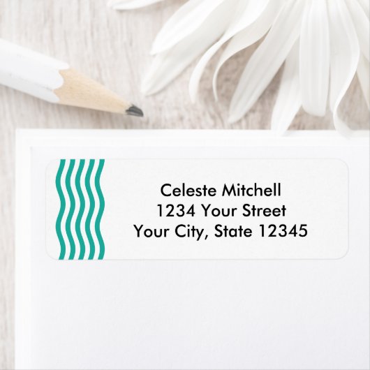 Modern nautisch golfpatroon etiket (Insitu)