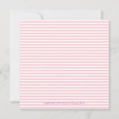 Modern Nautisch Meisje Baby shower Kaart (Achterkant)