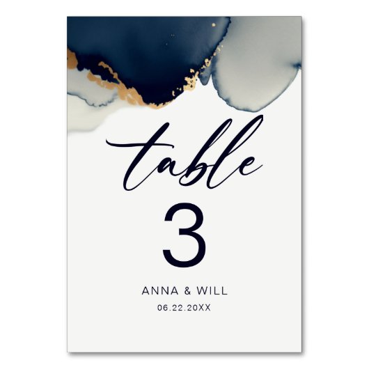 Modern nautisch script marine blauw strand bruilof kaart (Achterkant)