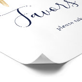 Modern Nautisch | Stervis Bruiloft Favorieten Bord Poster (Hoek)