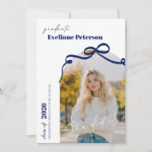 Modern Navy 2026 Graduation Invitation Kaart (Voorkant)