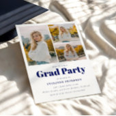 Modern Navy 2026 Graduation Invitation Kaart