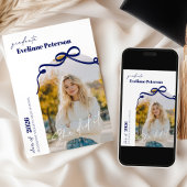 Modern Navy 2026 Graduation Invitation Kaart