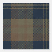 Modern Navy and Tan Japandi Plaid Behang (Voorkant)
