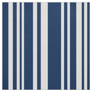 Modern Navy and White Stripes Fabric Stof